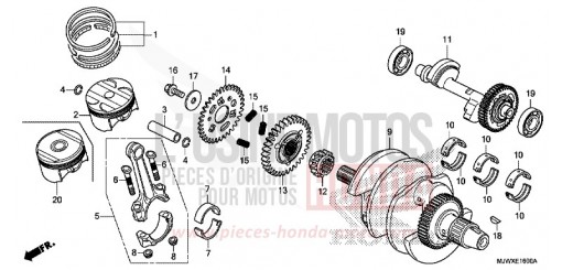 VILEBREQUIN/PISTON CB500XAJ de 2018